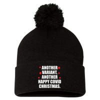 Another Variant Another Happy Covid Christmas Pom Pom 12in Knit Beanie