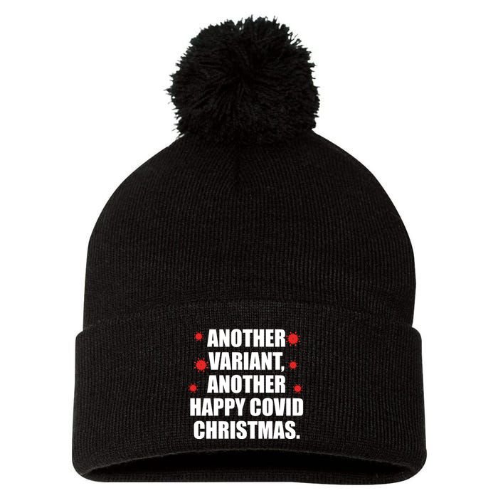 Another Variant Another Happy Covid Christmas Pom Pom 12in Knit Beanie