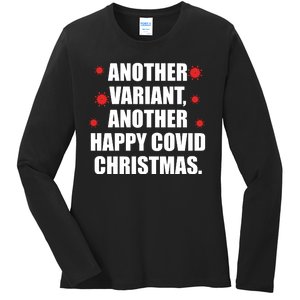 Another Variant Another Happy Covid Christmas Ladies Long Sleeve Shirt