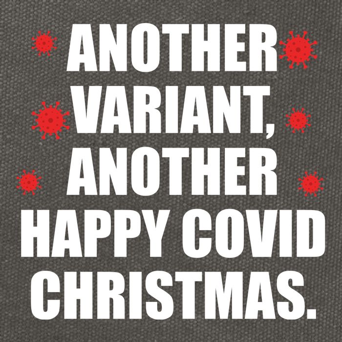 Another Variant Another Happy Covid Christmas Cotton Canvas Backpack