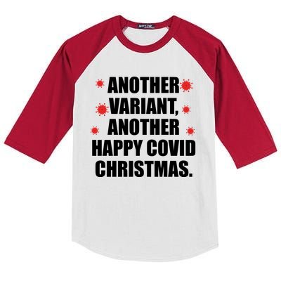 Another Variant Another Happy Covid Christmas Kids Colorblock Raglan Jersey