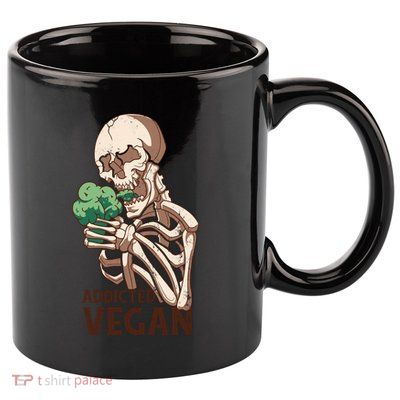 Addicted Vegan 11oz C Handle Ceramic Mug