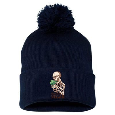 Addicted Vegan Pom Pom 12in Knit Beanie