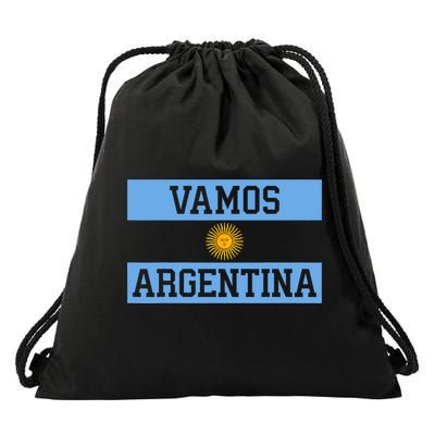 Argentina Vamos Argentina Flag Soccer Drawstring Bag
