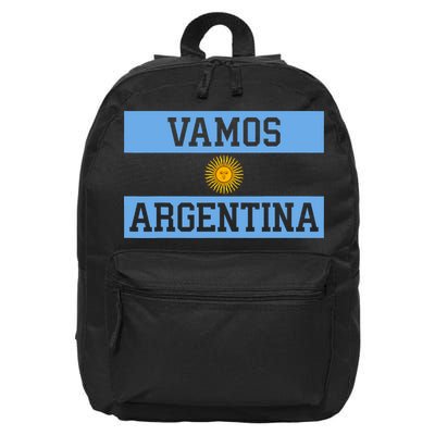 Argentina Vamos Argentina Flag Soccer 16 in Basic Backpack