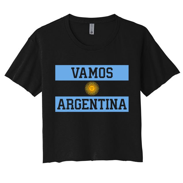 Argentina Vamos Argentina Flag Soccer Crop Top