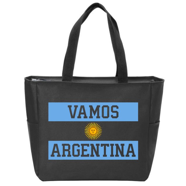 Argentina Vamos Argentina Flag Soccer Zip Tote Bag