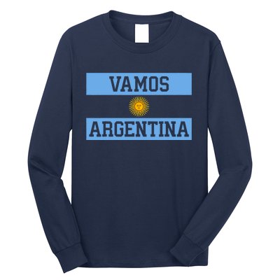 Argentina Vamos Argentina Flag Soccer Long Sleeve Shirt