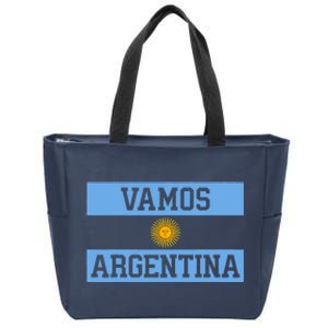 Argentina Vamos Argentina Flag Soccer Zip Tote Bag