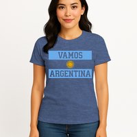 Argentina Vamos Argentina Flag Soccer Womens T-Shirt