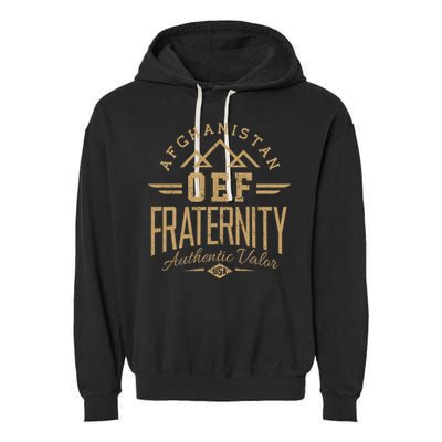 Army Veteran Afghanistan Soldier Oef Enduring Freedom Alumni Gift Garment-Dyed Fleece Hoodie