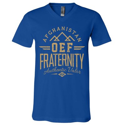 Army Veteran Afghanistan Soldier Oef Enduring Freedom Alumni Gift V-Neck T-Shirt