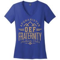 Army Veteran Afghanistan Soldier Oef Enduring Freedom Alumni Gift Women's V-Neck T-Shirt