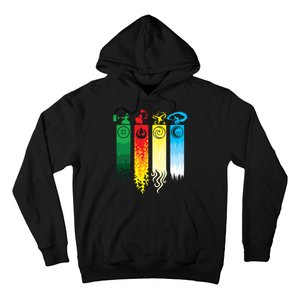 Avatar Bending Fire Water Earth Air Hoodie