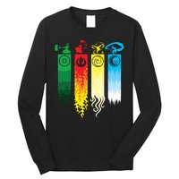 Avatar Bending Fire Water Earth Air Long Sleeve Shirt