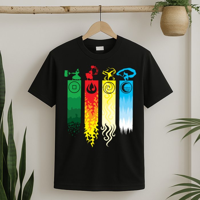 Avatar Bending Fire Water Earth Air T-Shirt