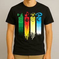 Avatar Bending Fire Water Earth Air T-Shirt