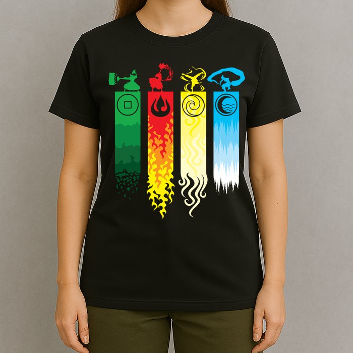 Avatar Bending Fire Water Earth Air T-Shirt