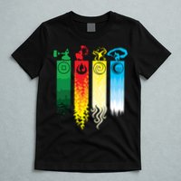 Avatar Bending Fire Water Earth Air T-Shirt