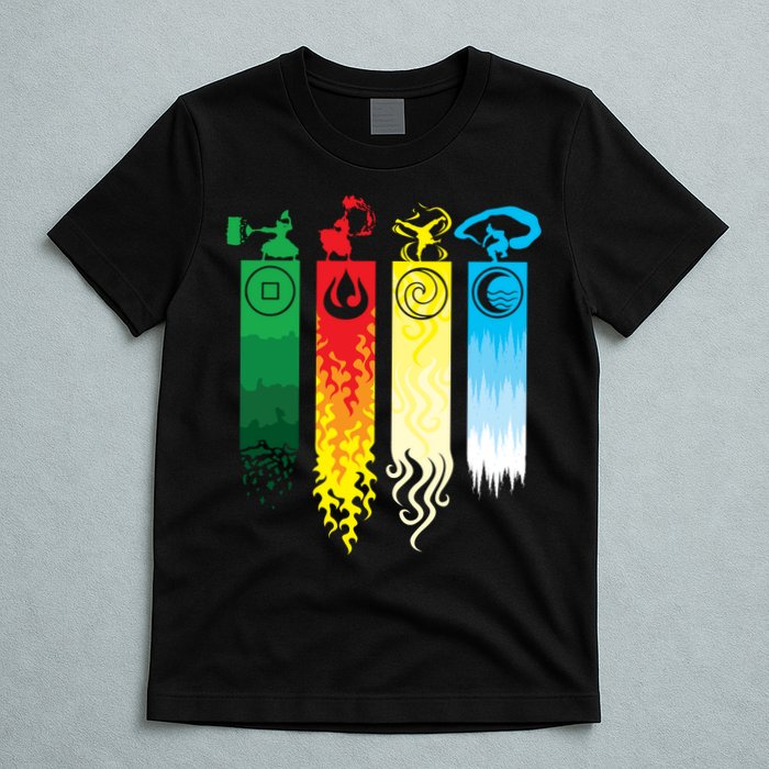 Avatar Bending Fire Water Earth Air T-Shirt