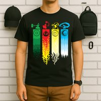 Avatar Bending Fire Water Earth Air T-Shirt