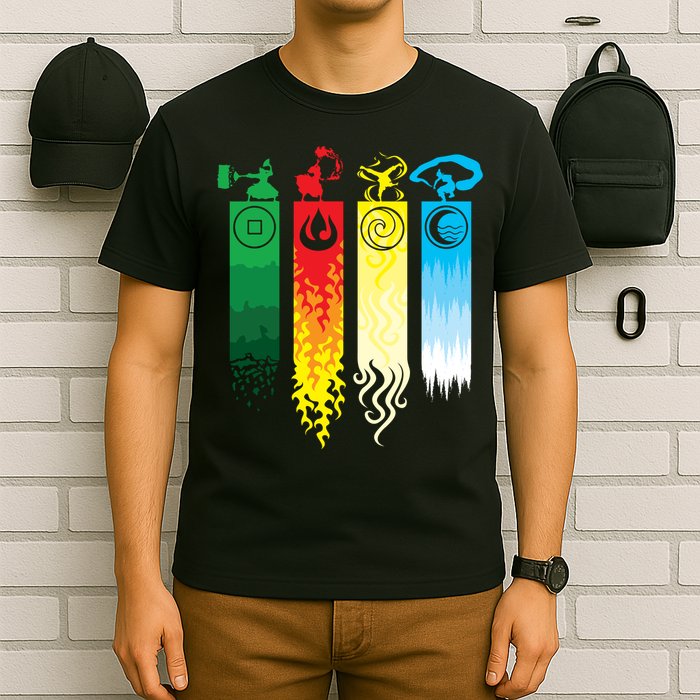 Avatar Bending Fire Water Earth Air T-Shirt