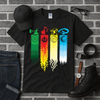 Avatar Bending Fire Water Earth Air Tall T-Shirt