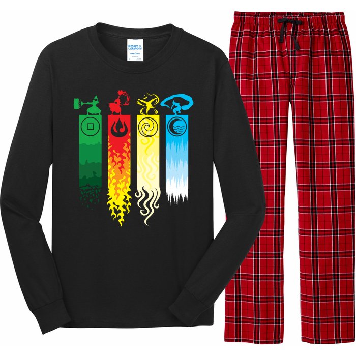 Avatar Bending Fire Water Earth Air Long Sleeve Pajama Set