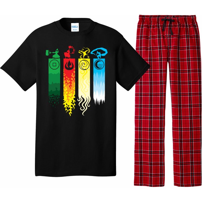 Avatar Bending Fire Water Earth Air Pajama Set