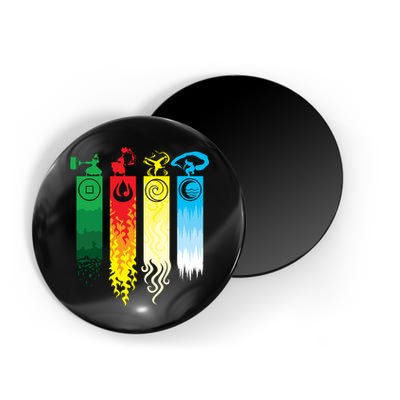 Avatar Bending Fire Water Earth Air Magnet