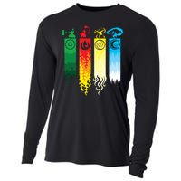 Avatar Bending Fire Water Earth Air Cooling Performance Long Sleeve Crew