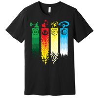 Avatar Bending Fire Water Earth Air Premium T-Shirt