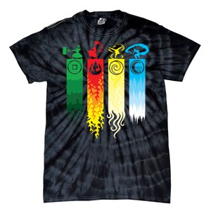 Avatar Bending Fire Water Earth Air Tie-Dye T-Shirt