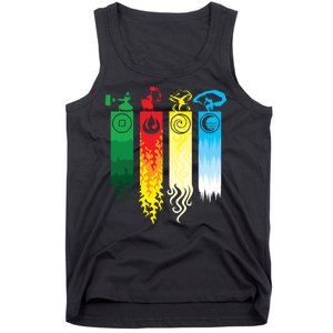 Avatar Bending Fire Water Earth Air Tank Top