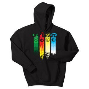 Avatar Bending Fire Water Earth Air Kids Hoodie