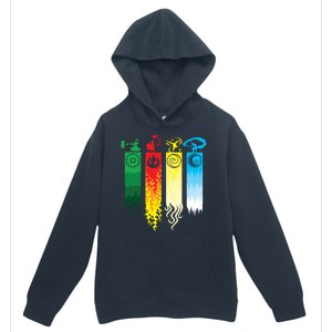 Avatar Bending Fire Water Earth Air Urban Pullover Hoodie