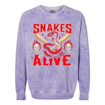 Arizona Vintage Baseball Arizona Snakes Alive Colorblast Crewneck Sweatshirt