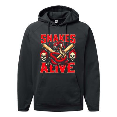 Arizona Vintage Baseball Arizona Snakes Alive Performance Fleece Hoodie