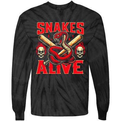 Arizona Vintage Baseball Arizona Snakes Alive Tie-Dye Long Sleeve Shirt