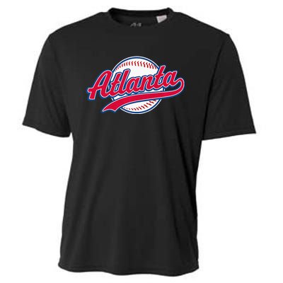 Atlanta Vintage Baseball Throwback Retro Design Cooling Performance Crew T-Shirt