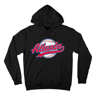 Atlanta Vintage Baseball Throwback Retro Design Hoodie