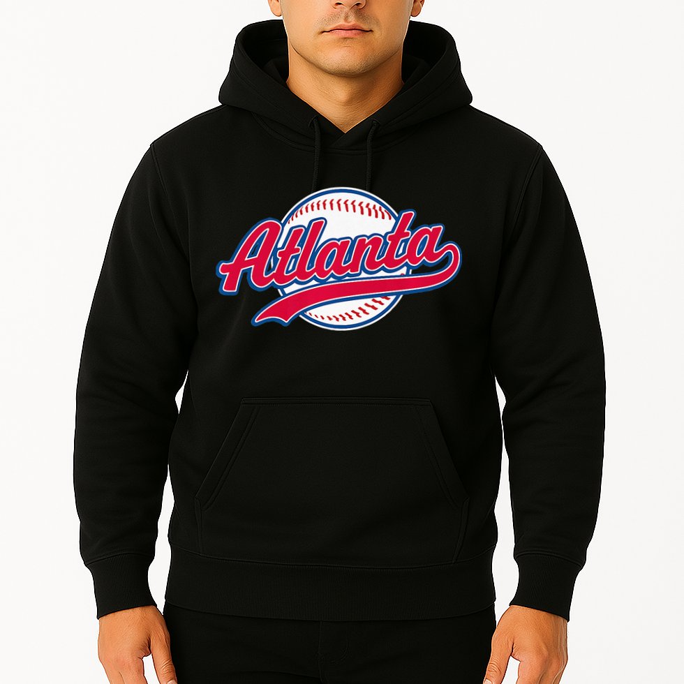 Atlanta Vintage Baseball Throwback Retro Design Hoodie