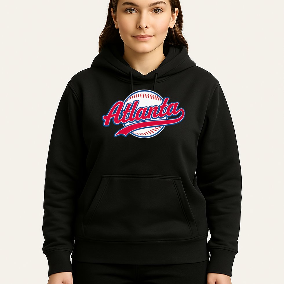 Atlanta Vintage Baseball Throwback Retro Design Hoodie