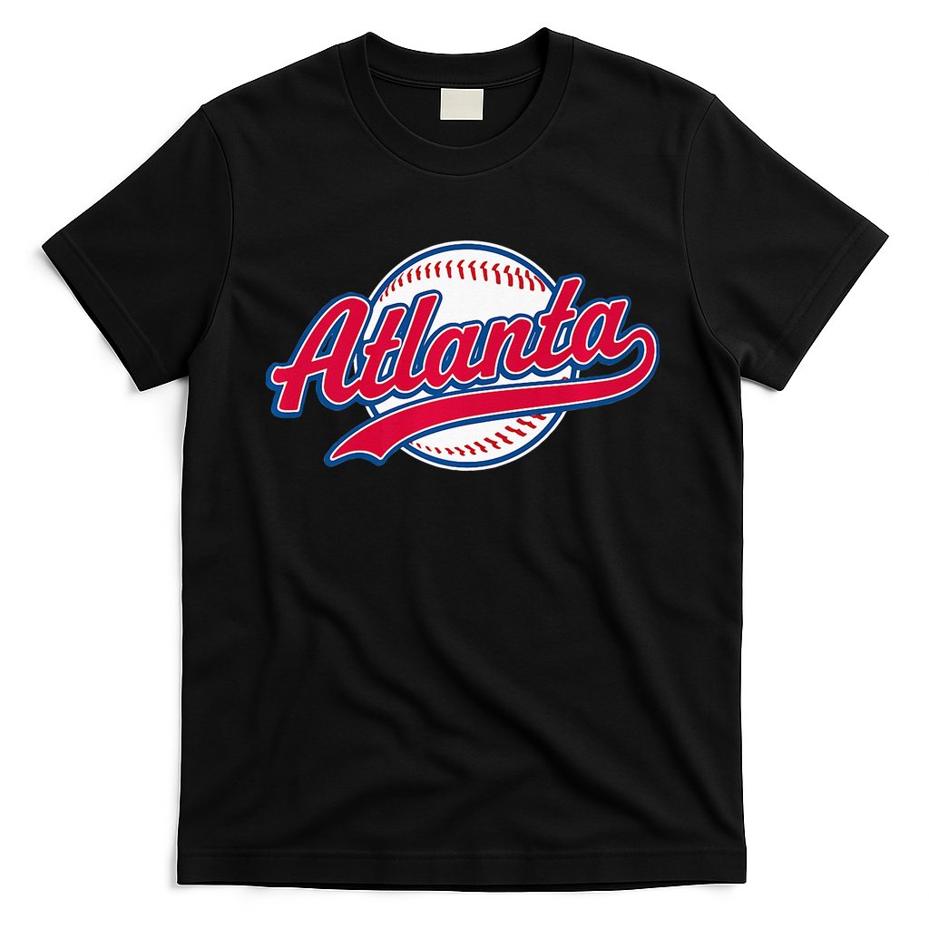 Atlanta Vintage Baseball Throwback Retro Design T-Shirt