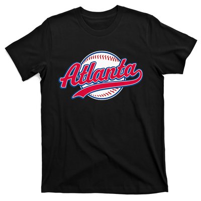 Atlanta Vintage Baseball Throwback Retro Design T-Shirt