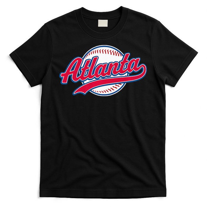 Atlanta Vintage Baseball Throwback Retro Design T-Shirt