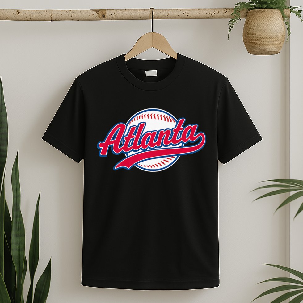 Atlanta Vintage Baseball Throwback Retro Design T-Shirt