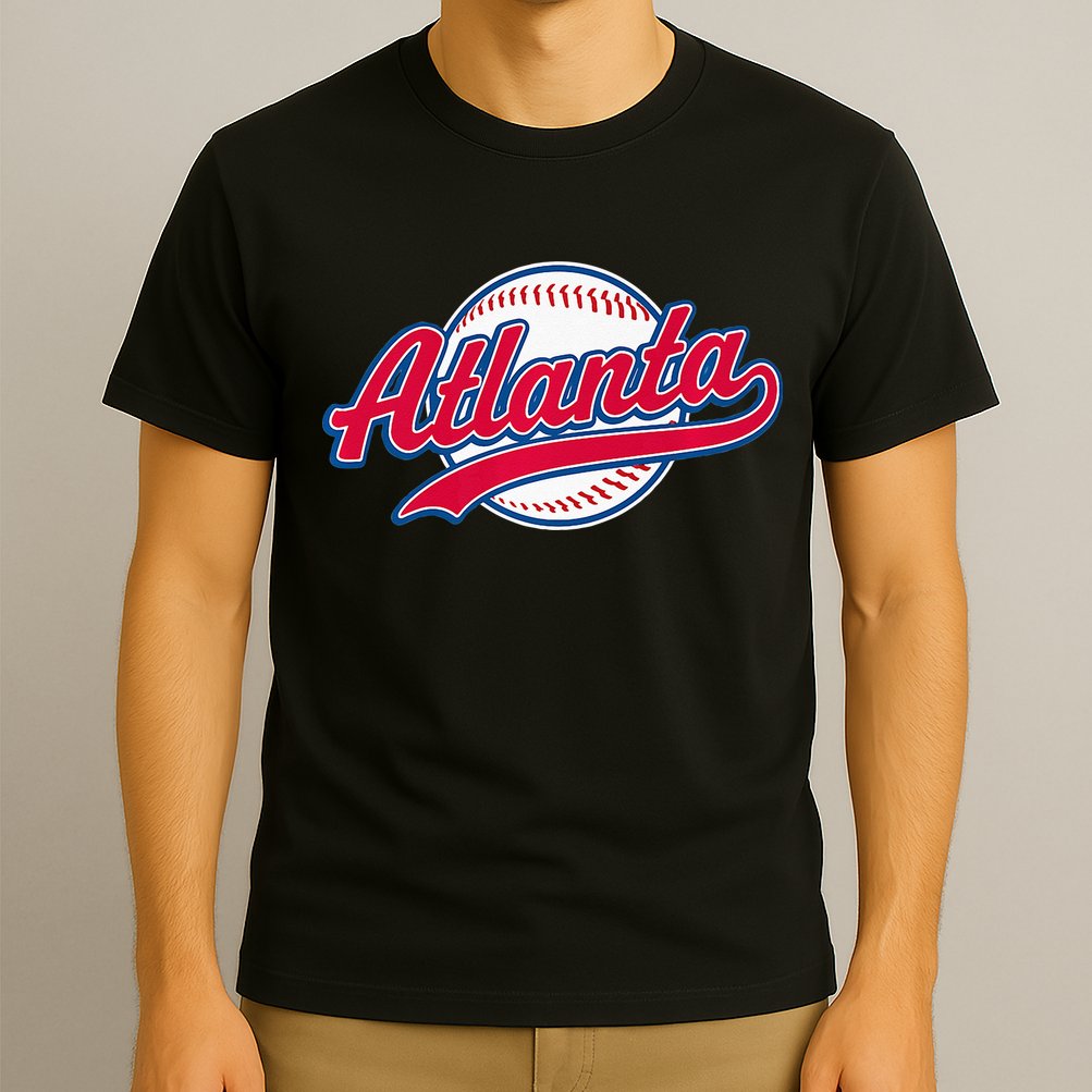 Atlanta Vintage Baseball Throwback Retro Design T-Shirt