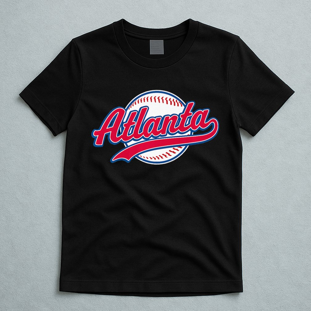 Atlanta Vintage Baseball Throwback Retro Design T-Shirt