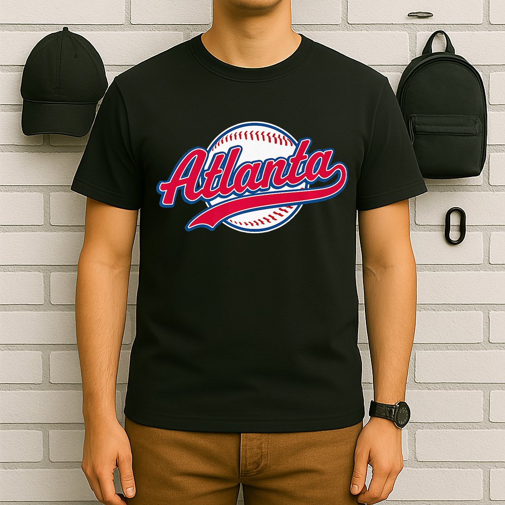 Atlanta Vintage Baseball Throwback Retro Design T-Shirt